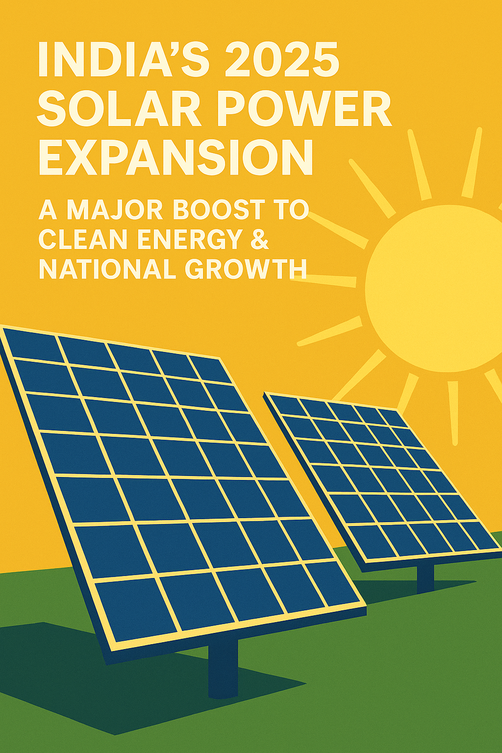 India’s 2025 solar power expansion highlighting clean energy growth and national development