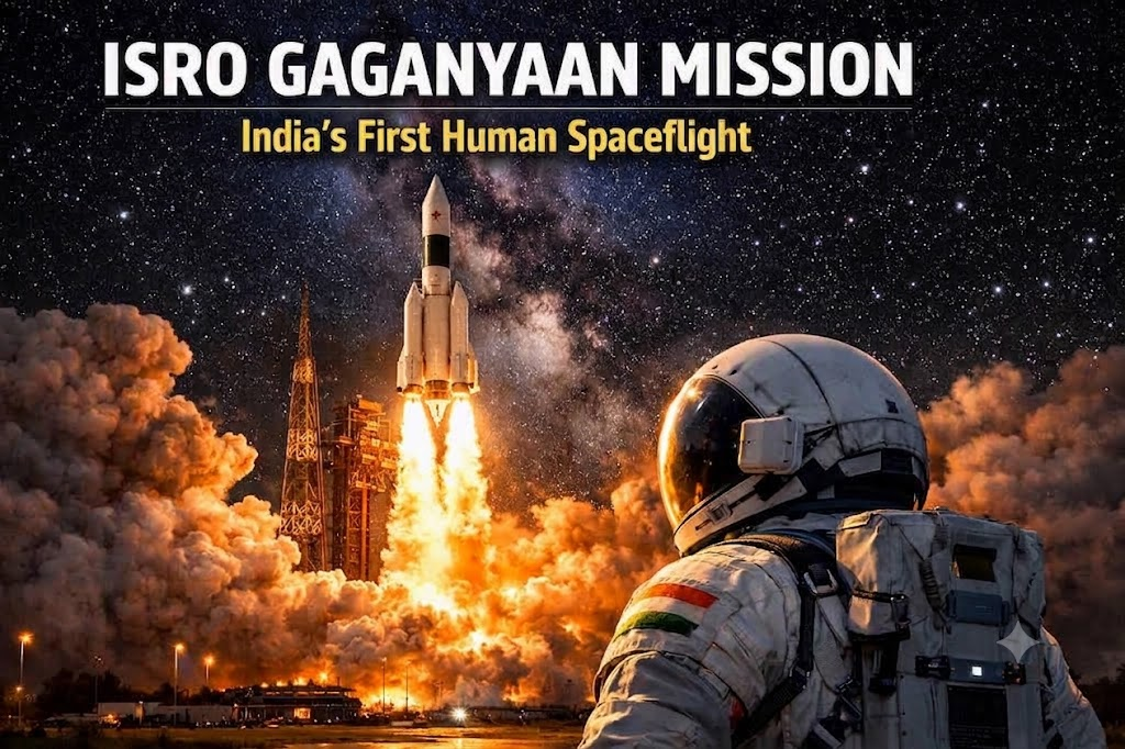 ISRO's Gaganyaan Mission rocket launch with astronaut