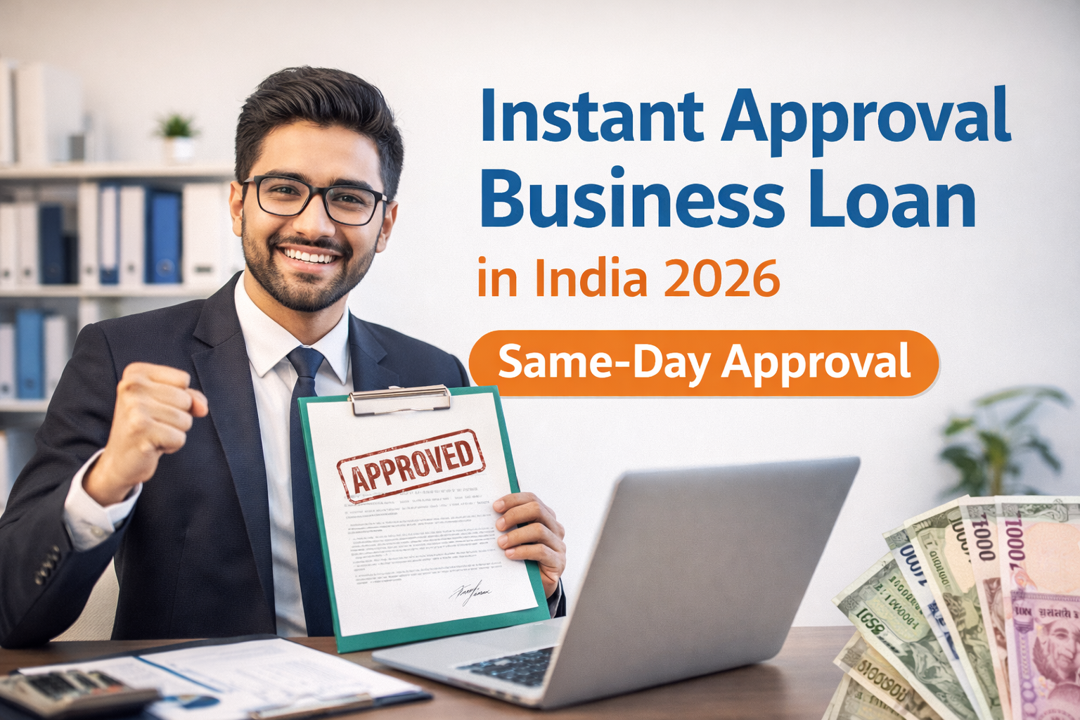 Business owner applying for instant approval business loan in India 2026