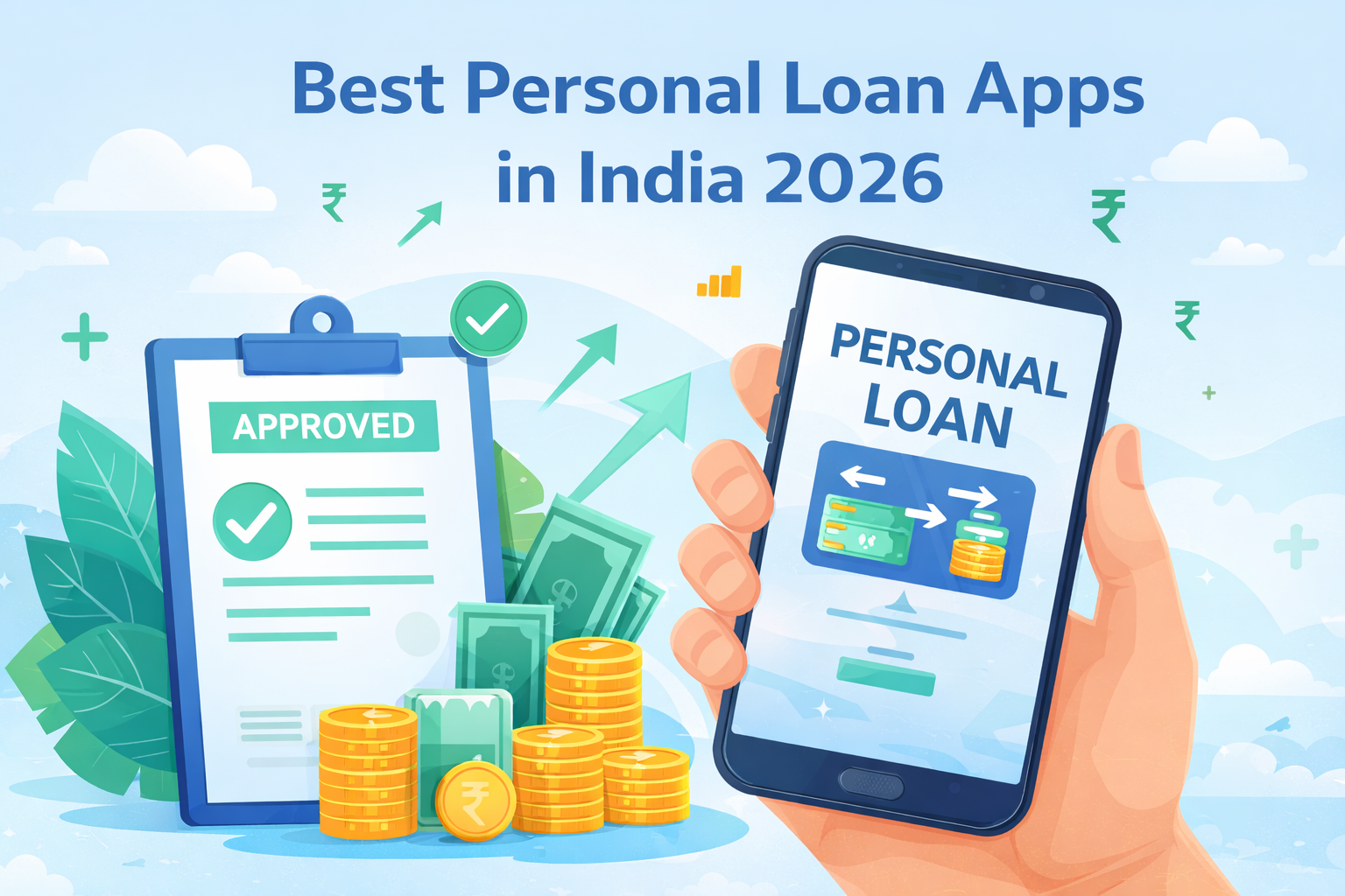 Best personal loan apps in India 2026 showing instant approval and low interest loans on mobile