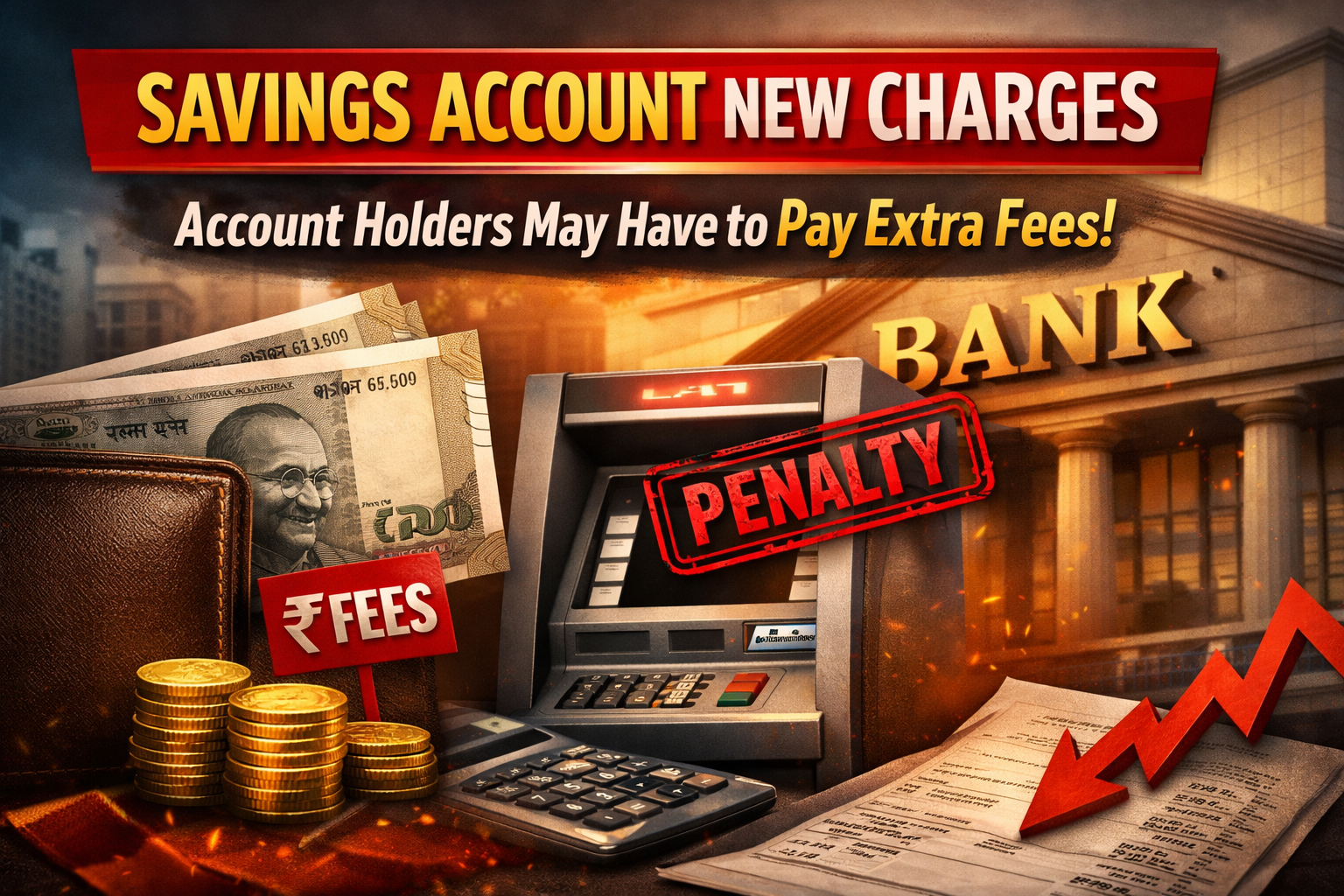 Savings account new charges may apply to bank account holders in India